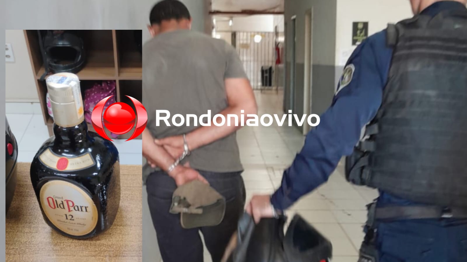 NO ARAMIX: Vulgo 'Whisky Old Parr' é preso furtando bebida alcoólica e ameaça seguranças
