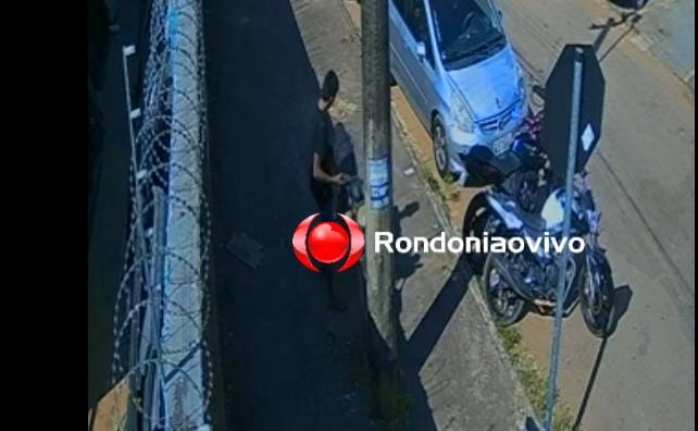 ZONA SUL: Vídeo mostra ladrão de motocicleta agindo na frente de empresa 