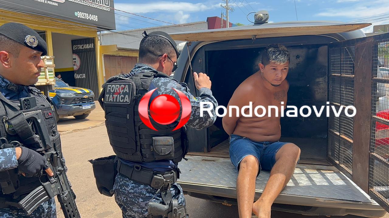 URGENTE: Força Tática do 9° BPM prende traficante 'Zeca do CV' com tabletes de drogas 