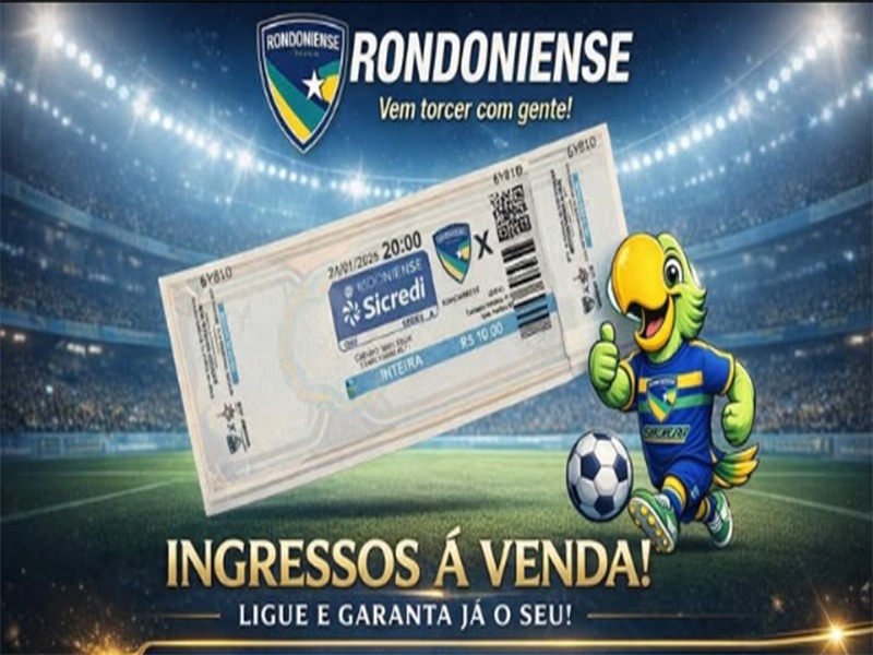 INGRESSOS: Jogo entre Rondoniense SC e SC Genus está com ingressos à venda 