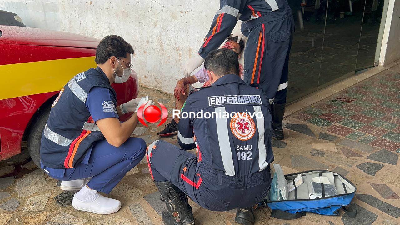 VÍDEO: Homem é atacado gravemente no Centro de Porto Velho