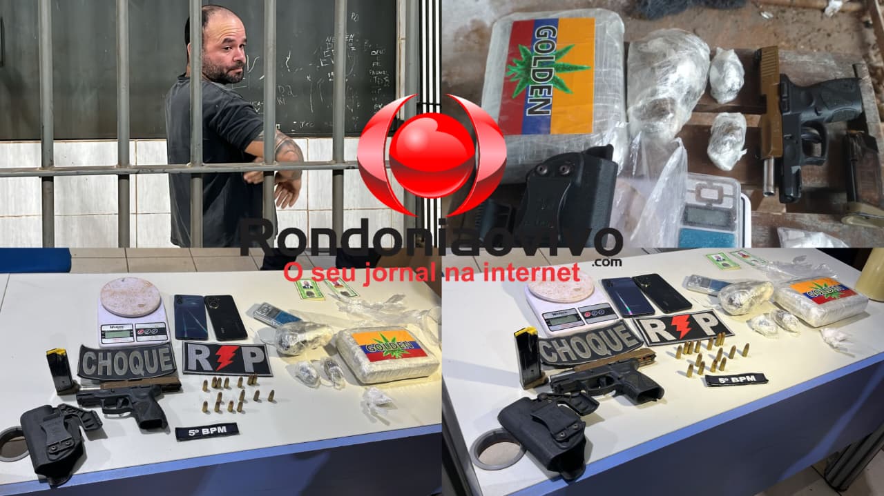 OPERAÇÃO: Foragido vulgo 'Posseidon' é preso com drogas e pistola pela PM - VÍDEO