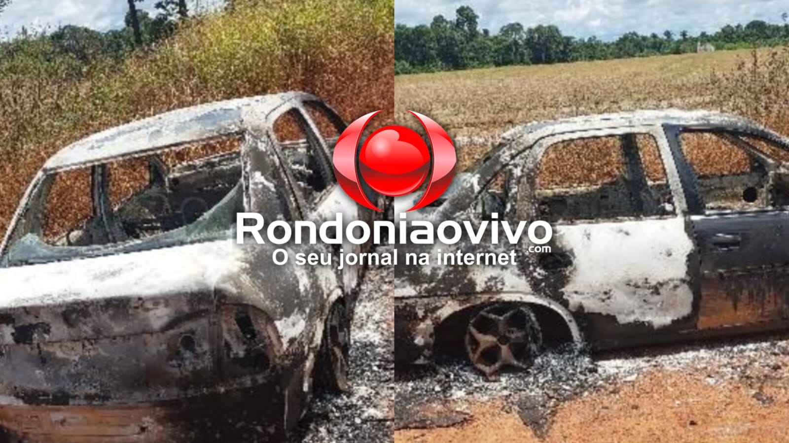 MISTÉRIO: Carro é encontrado completamente destruído por incêndio