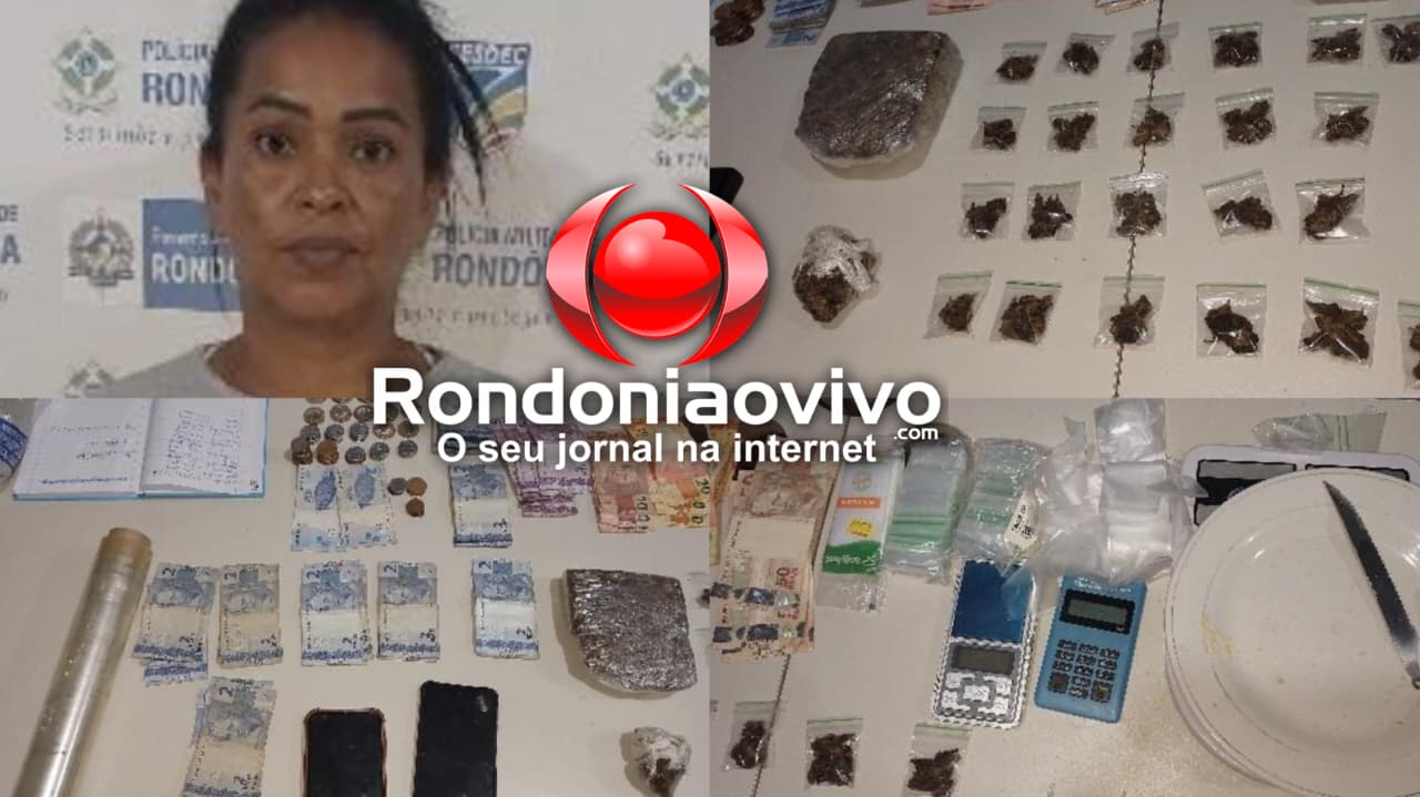BOCA DE FUMO: Mulher é presa pela equipe  do sargento Frantz com várias porções de drogas