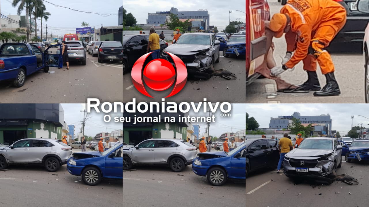 VÍDEO: Acidente envolvendo cinco veículos deixa idoso ferido na Calama