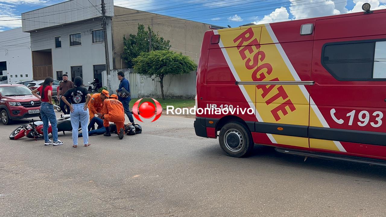 URGENTE: Motociclista sofre ferimentos após ser fechado por carro de aplicativo