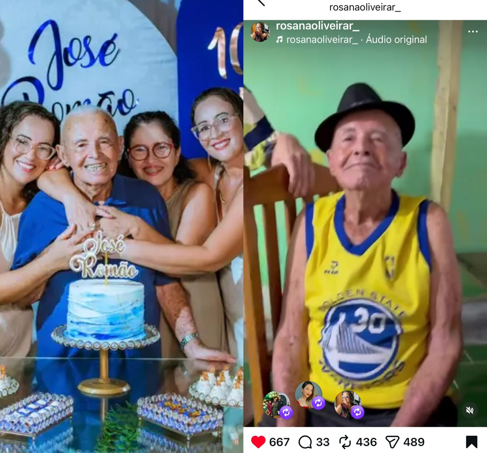 EM RONDÔNIA: Idoso de 102 anos viraliza nas redes sociais