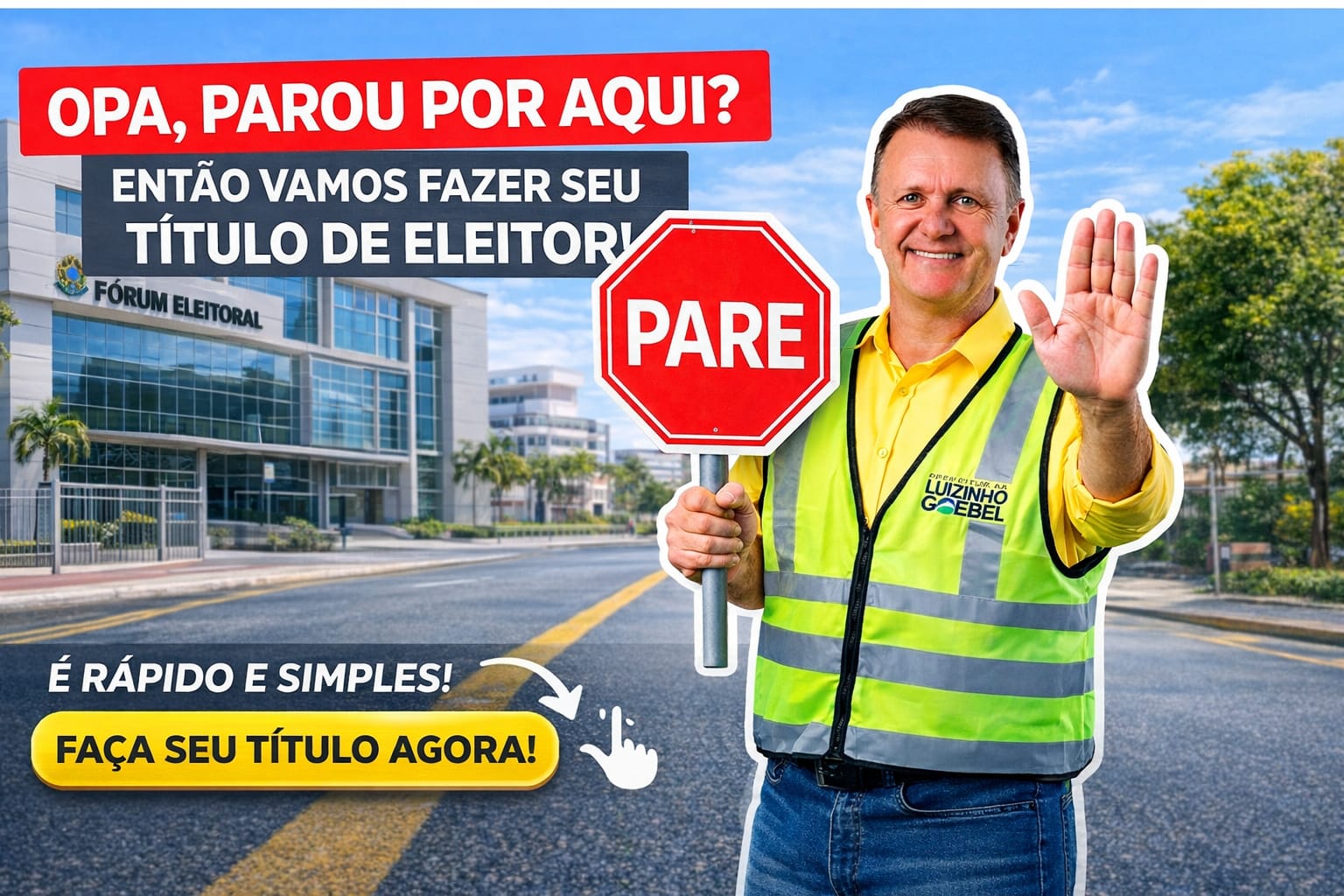 LUIZINHO GOEBEL: Deputado incentiva jovens a tirarem o título e participarem da vida política