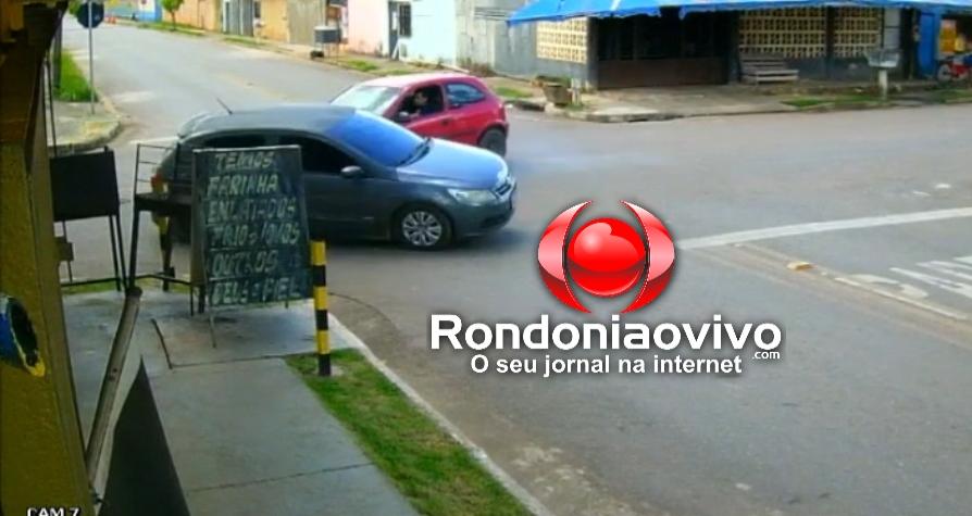ASSISTA: Vídeo mostra forte colisão entre dois carros na zona Leste