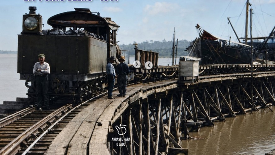 DESEMBARQUE: Foto rara mostra como era a estrutura do cais do porto da EFMM em 1911