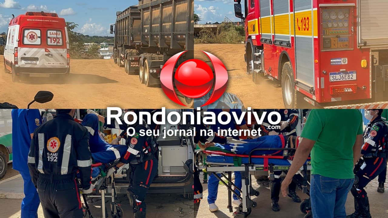 URGENTE: Trabalhador cai de vários metros de altura dentro de balsa graneleira