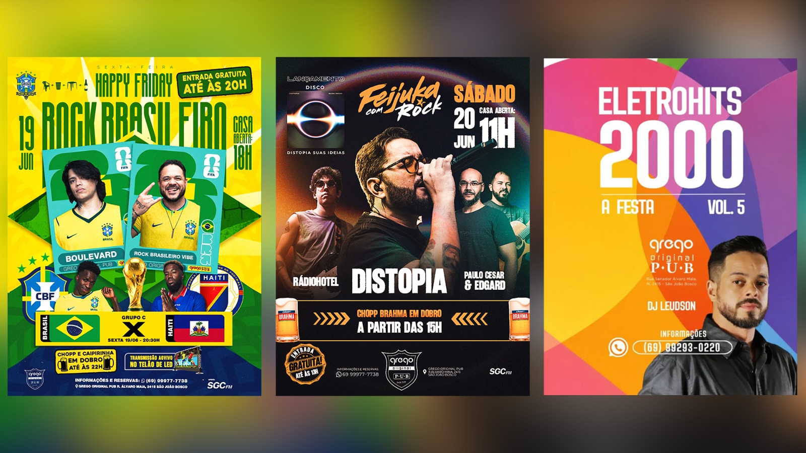 GREGO ORIGINAL PUB: Fim de semana com futebol, feijoada e festa temática dos anos 2000