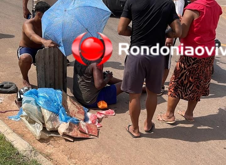 URGENTE: Motociclista fica seriamente ferido ao perder o controle em quebra-molas 