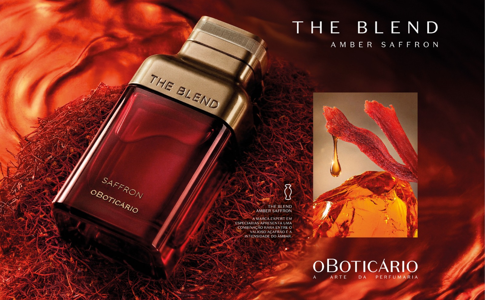 LANÇAMENTO: O Boticário lança The Blend Amber Saffron, com açafrão e a sofisticação do âmbar