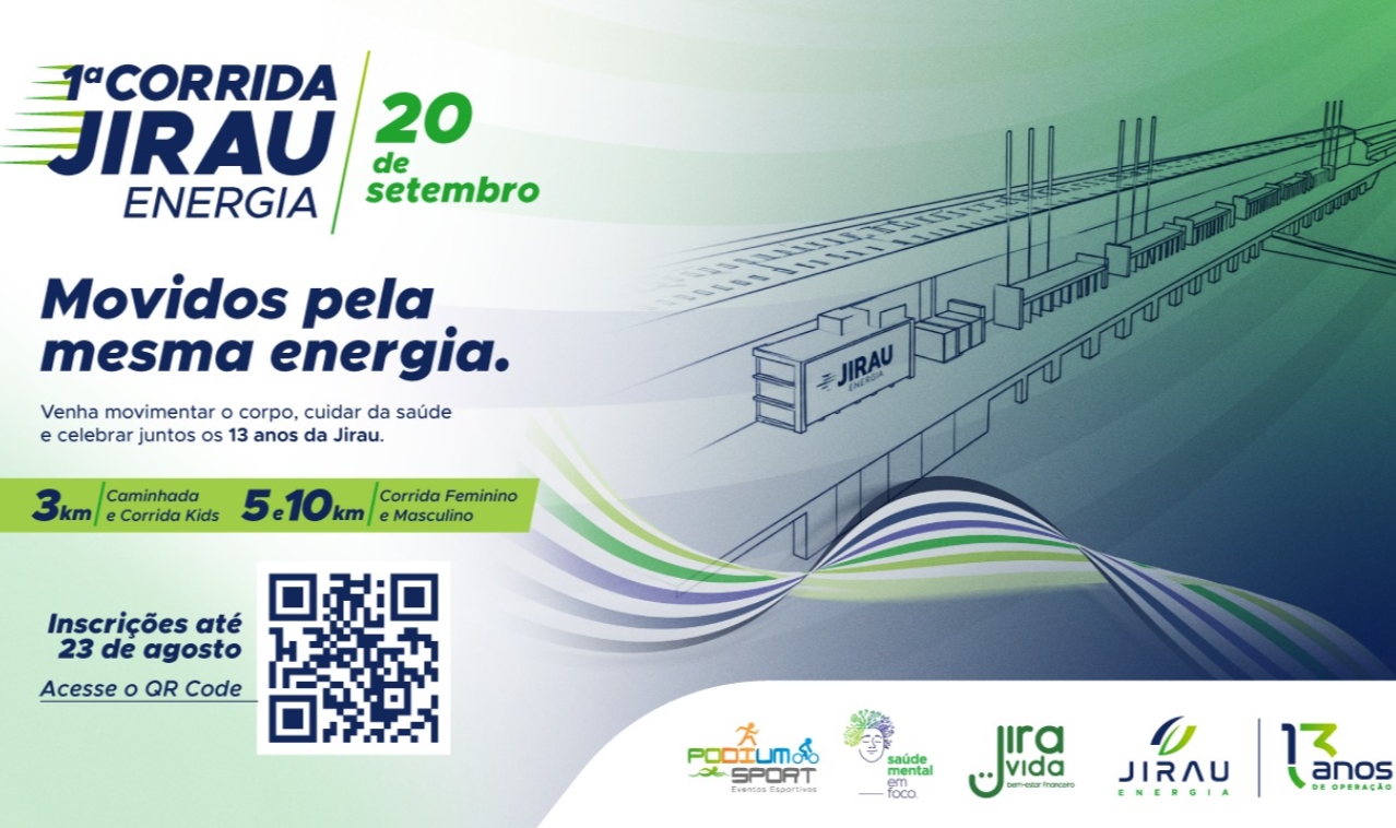 INSCRIÇÕES ABERTAS: 1ª Corrida Jirau Energia comemora 13 anos de operação comercial