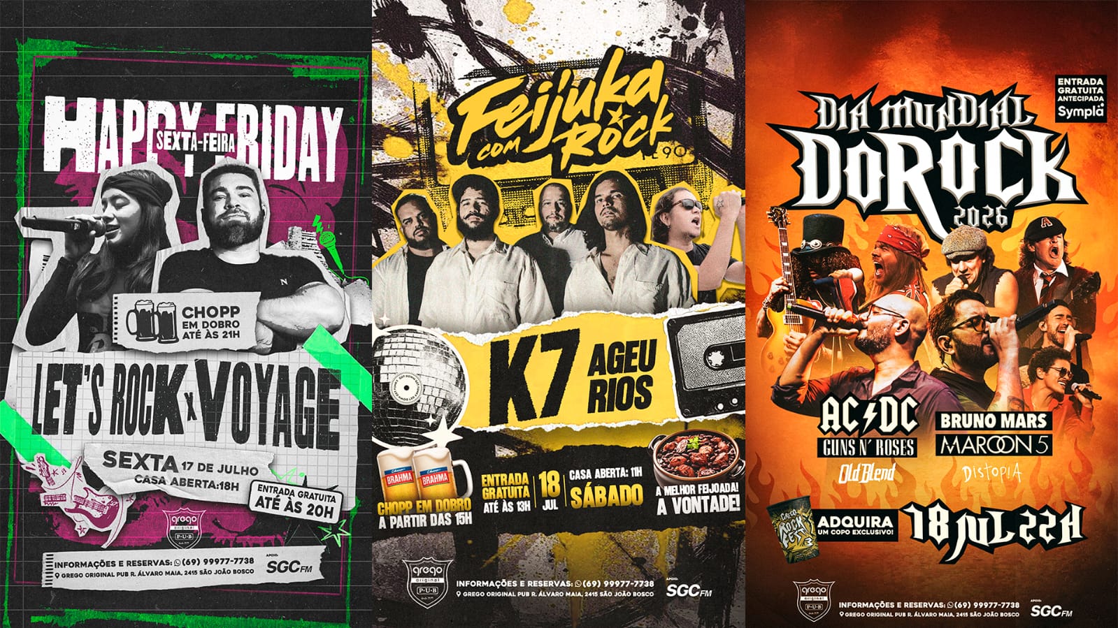 ROCK ROLL: Um fim de semana para celebrar a música no Grego Original Pub
