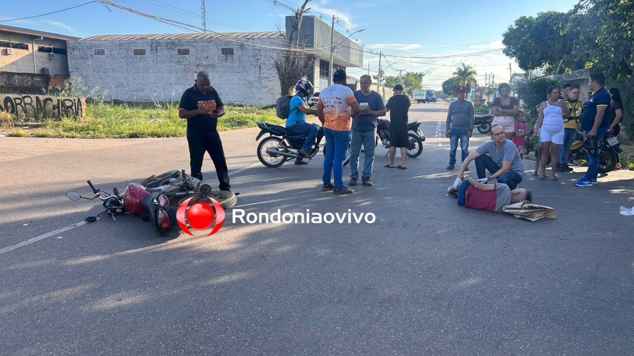 VÍDEO: Passageiro de moto tem grave fratura exposta em acidente na Amazonas