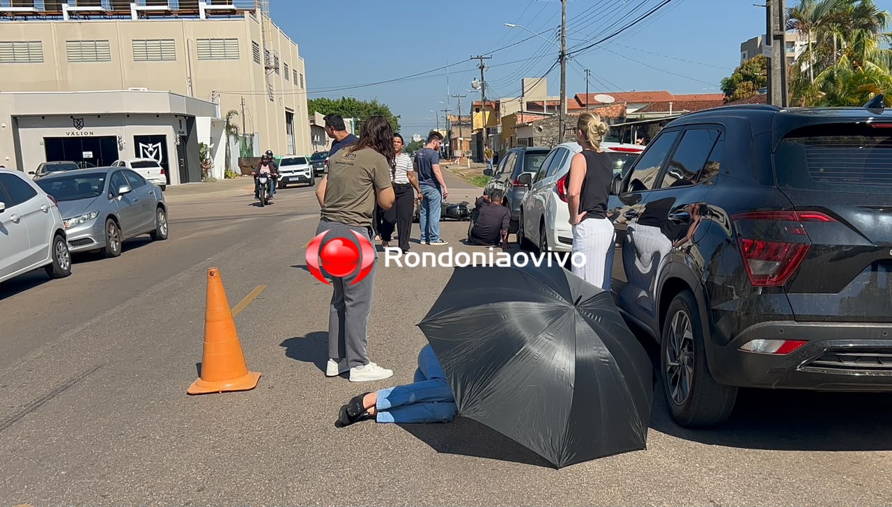 URGENTE: Moto app e passageira ficam feridos em grave acidente entre quatro veículos