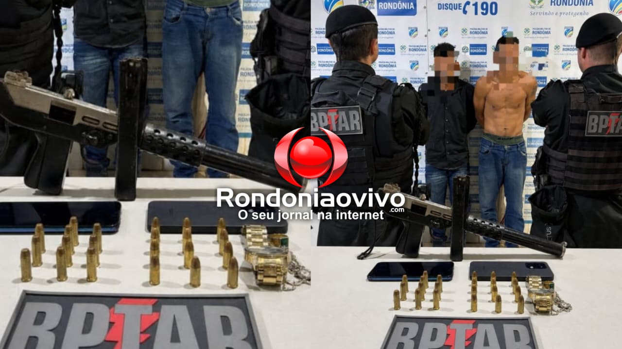 TIRO CERTO: BPTAR intercepta carro de app e prende dupla com submetralhadora