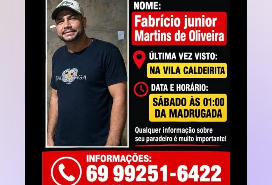 VILA CALDERITA: Família procura por homem desaparecido após suposto afogamento
