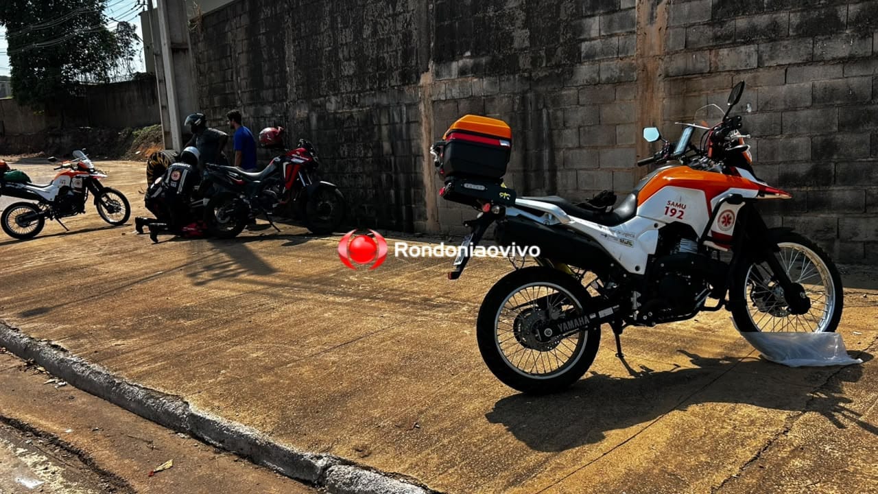 RUA DA BEIRA: Motolância do Samu é chamada às pressas para socorrer motociclista