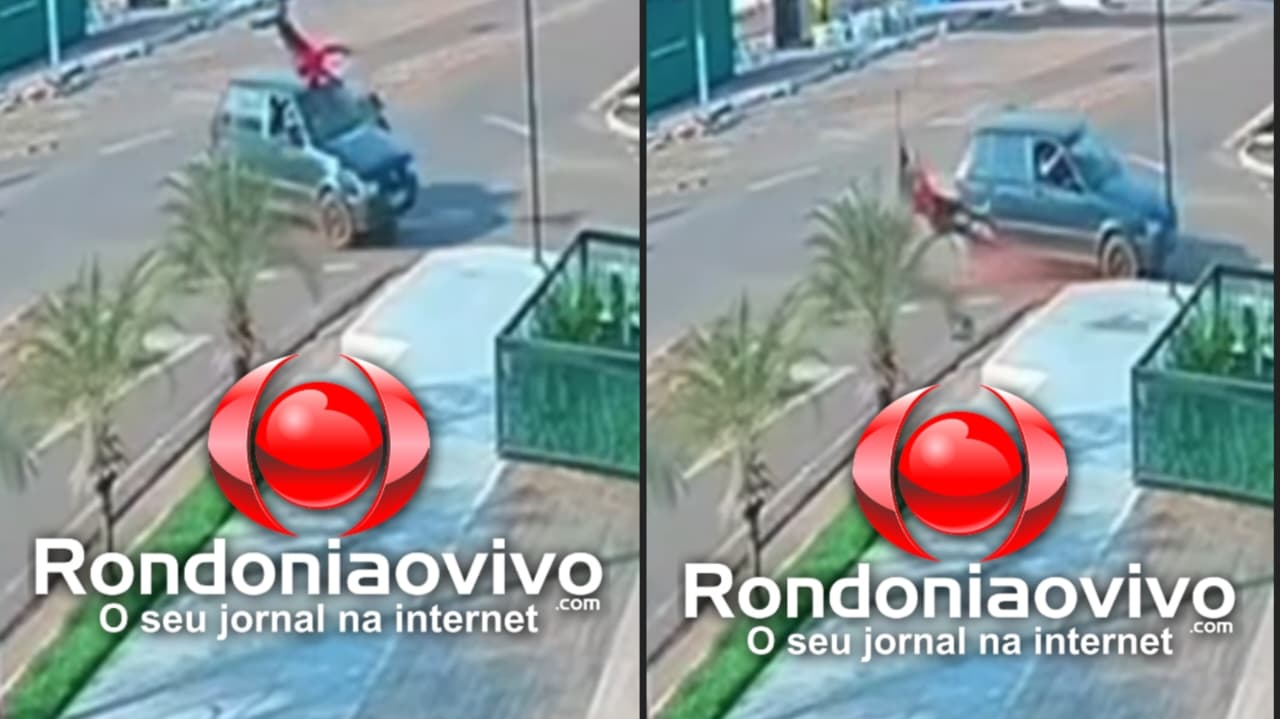 VÍDEO: Grave acidente entre carro e moto deixa motociclista ferido 