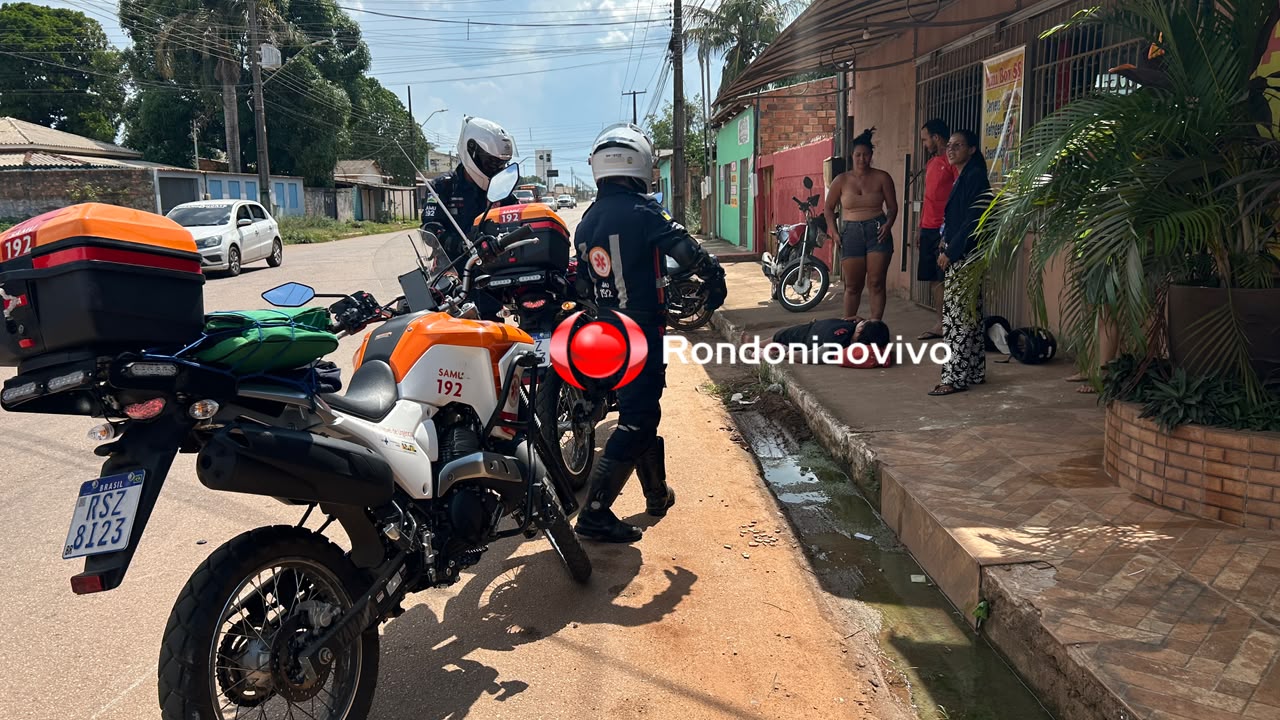 VÍDEO: Motociclista sofre grave acidente para não atropelar mulher e criança