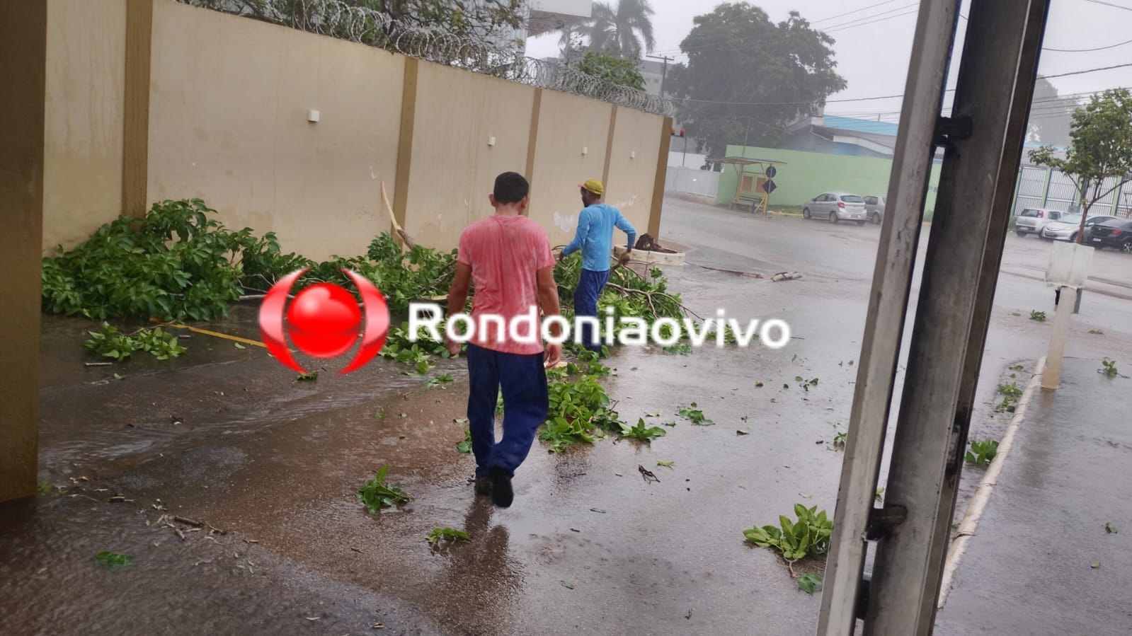VÍDEO: Forte chuva com ventania causa estragos na zona Sul da capital