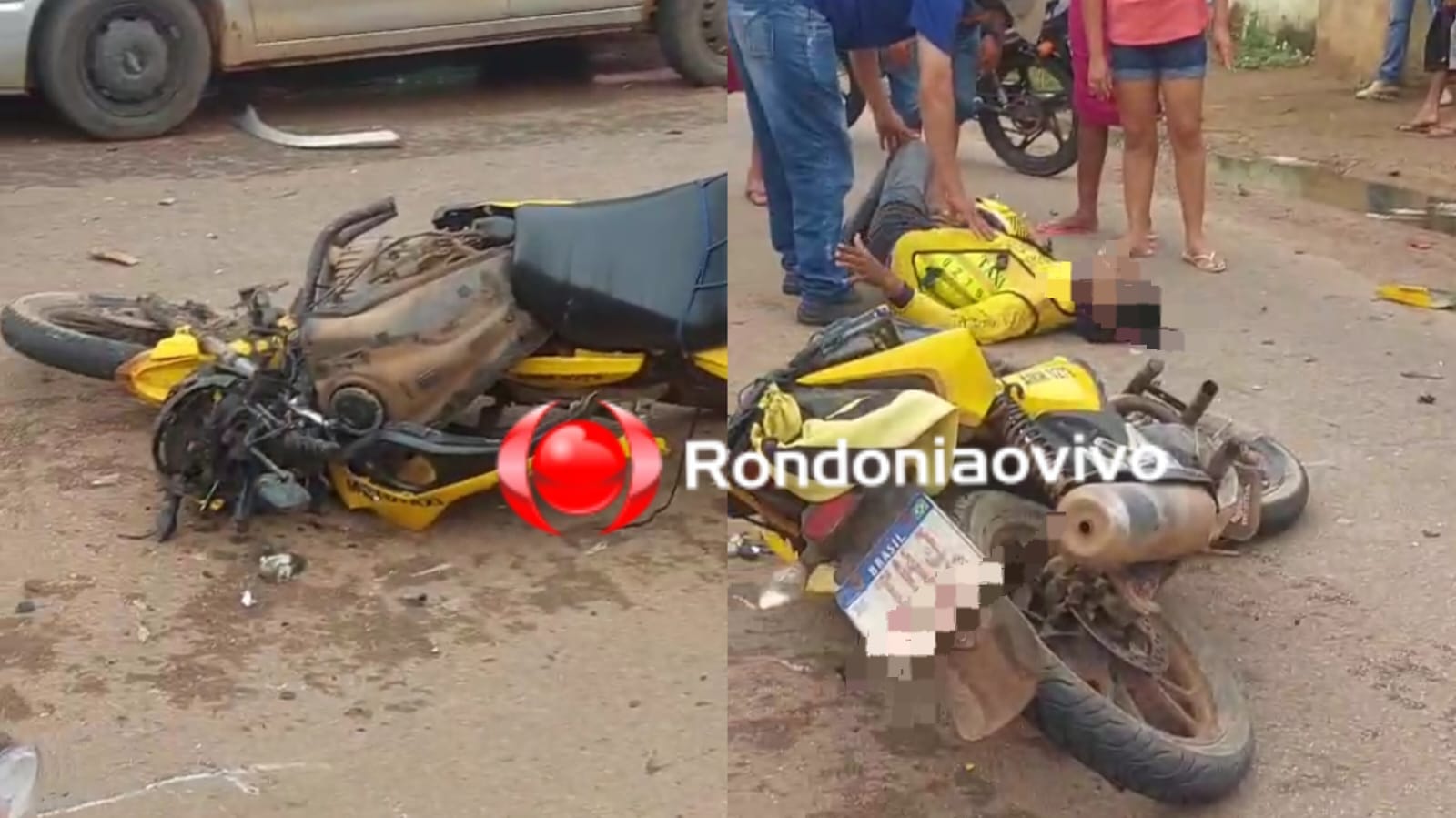 VÍDEO: Mototaxista é vítima de grave acidente envolvendo caçamba