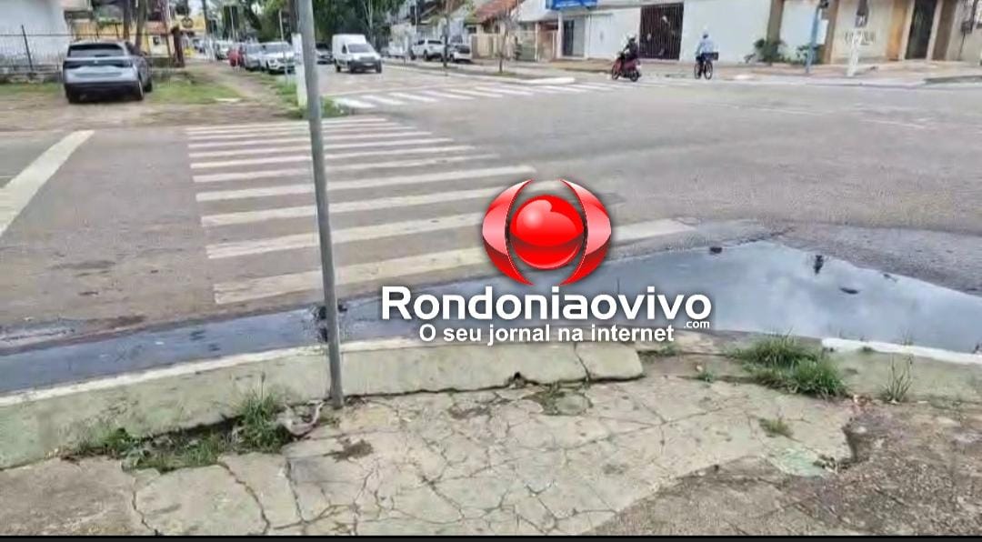 PEDIDO DE PROVIDÊNCIA:  Moradores cobram solução para água de esgoto em avenida no Centro