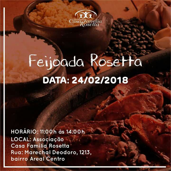 Família Rosetta realizará feijoada neste sábado