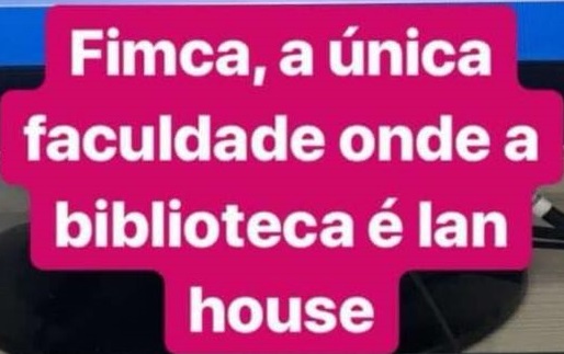 Estudante desabafa sobre limite do tempo do uso do computador na Fimca