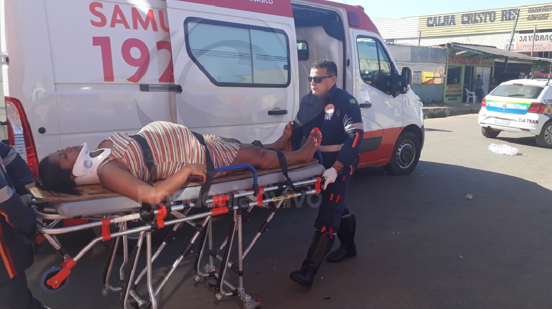 GRAVE: Acidente deixa grávida e policial civil feridos em Porto Velho