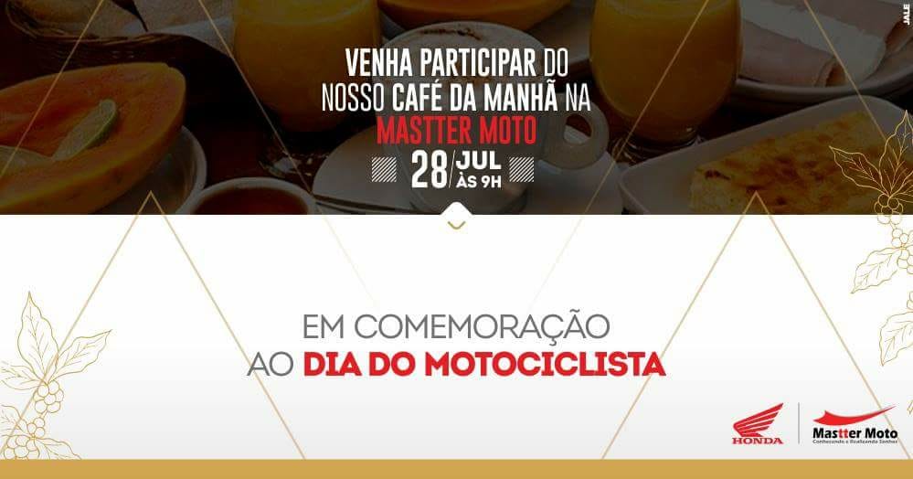 CELEBRAÇÃO: Dia do Motociclista terá programação especial na Mastter Moto