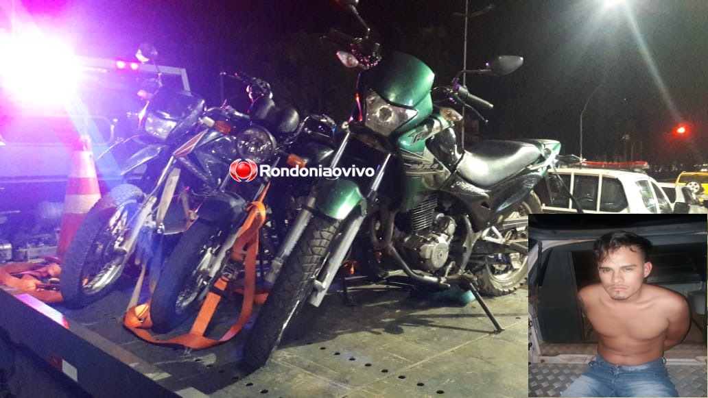 DENÚNCIA: Polícia prende suspeito com quatro motos roubadas na Zona Sul