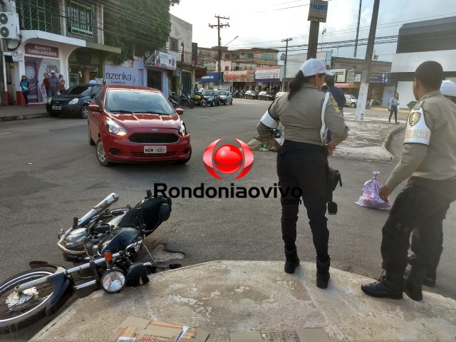 COLISÃO: Mulher fica ferida em acidente no Centro de Porto Velho