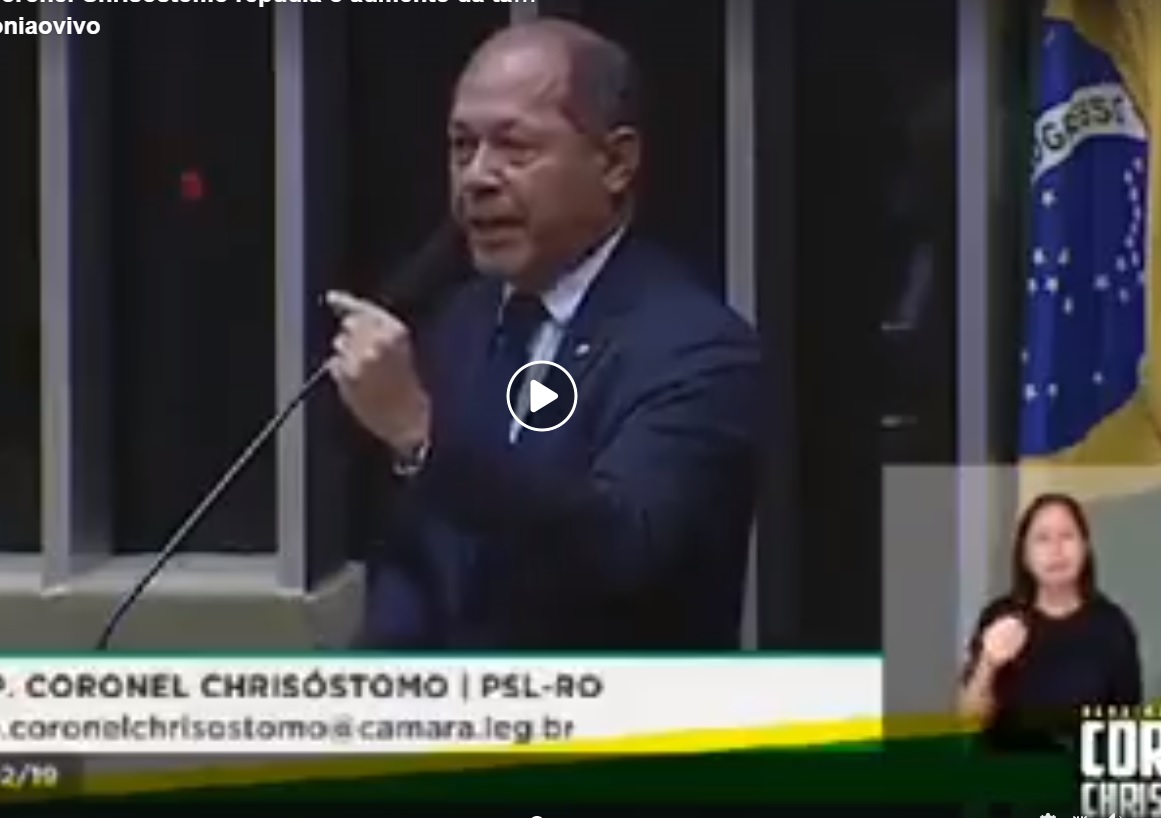 ENERGIA ELÉTRICA: Coronel Chrisóstomo repudia aumento da taxa em Rondônia