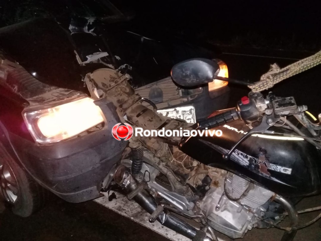 FATAL:   Passageira de moto morre em acidente com carro e um fica ferido na BR-364