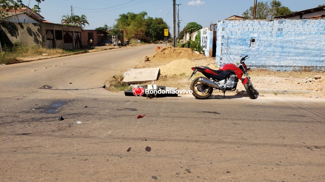 FRATURA: Motociclista é atropelado por caminhonete que avançou cruzamento