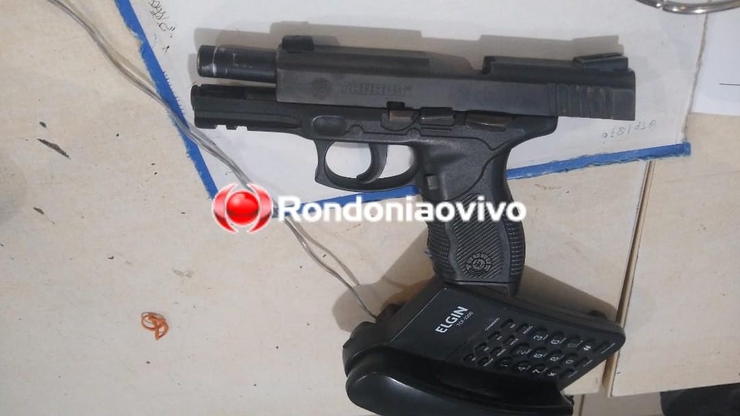 PERIGO: Agentes penitenciários flagram apenados com pistola calibre .40