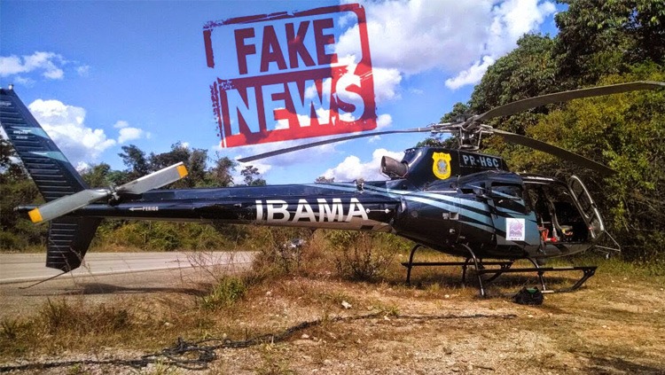 FAKE NEWS - Helicóptero do Ibama não foi alvo de tiros em Espigão do Oeste