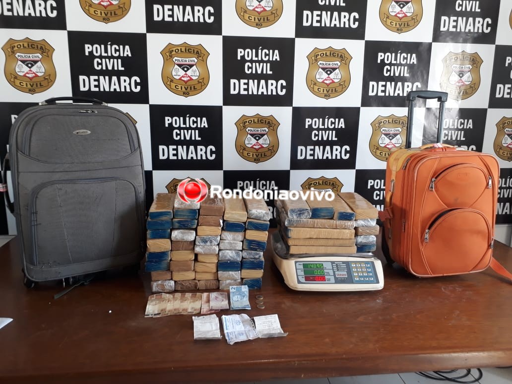 PERDEU: Denarc prende na rodoviária passageiro trazendo 40 kg de maconha do MS