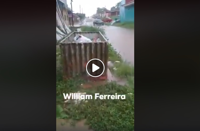 SEM ESTRUTURA: Vídeo retrata sofrimento de moradores da zona Sul após chuva