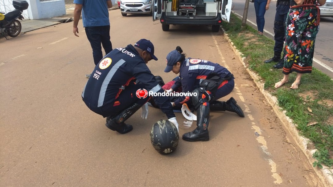 TRÂNSITO: Tenente da PM em moto de alta cilindrada se envolve em acidente em Porto Velho