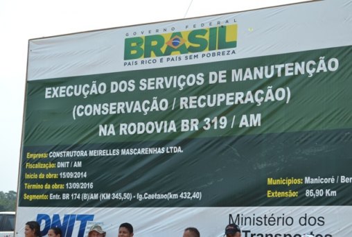 Justiça Federal libera retomada de obras na BR 319