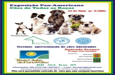 Kennel Clube realiza Exposição Pan-Americana de Cães de Raça no Tênis Clube