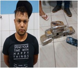 TRÁFICO - Homem é preso com aproximadamente 7 kg de cocaína