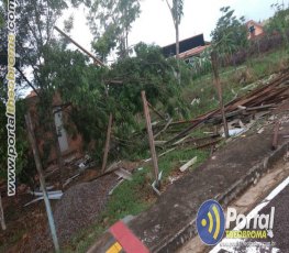 TEMPORAL: Chuva com ventos destrói telhado de casa