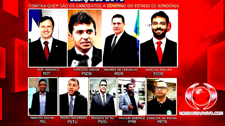 CAMPANHA: Agenda dos candidatos ao Governo de Rondônia para esta segunda-feira, 10