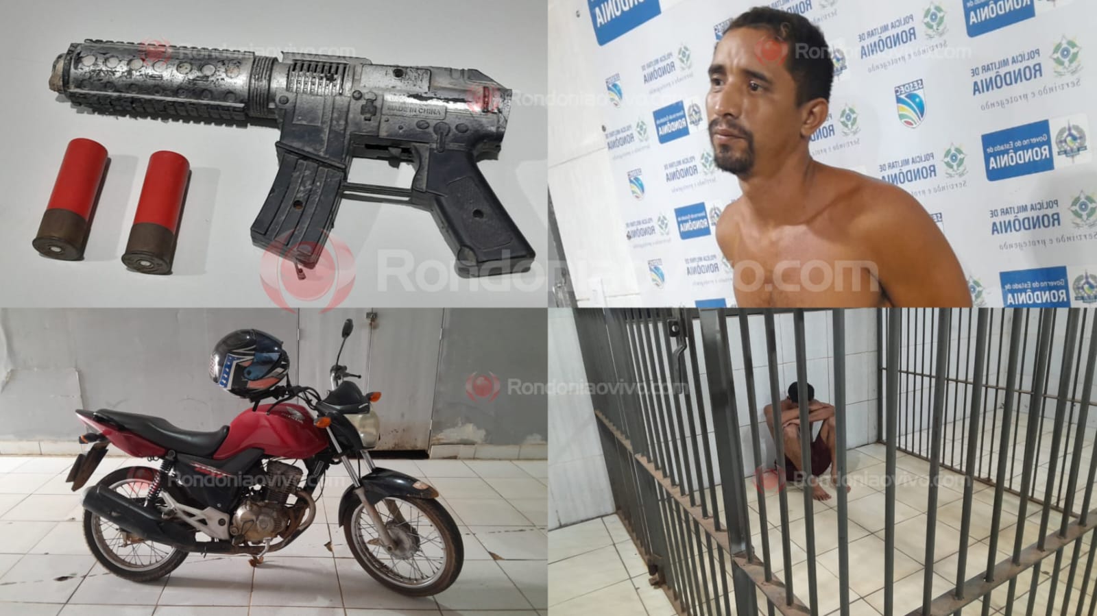 RASTREAMENTO: Foragido acusado de furtar moto é preso com munições de 12 e arma em residência 